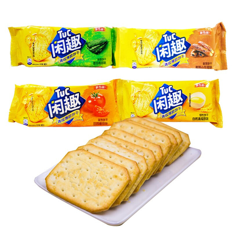闲趣 清咸饼干 混合蔬菜味 90g